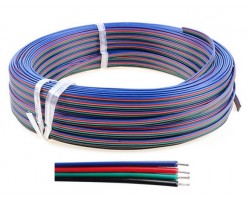 Cable paralelo 4 hilos para tira led RGB, Rollo de 100mts x 0,64€/mt